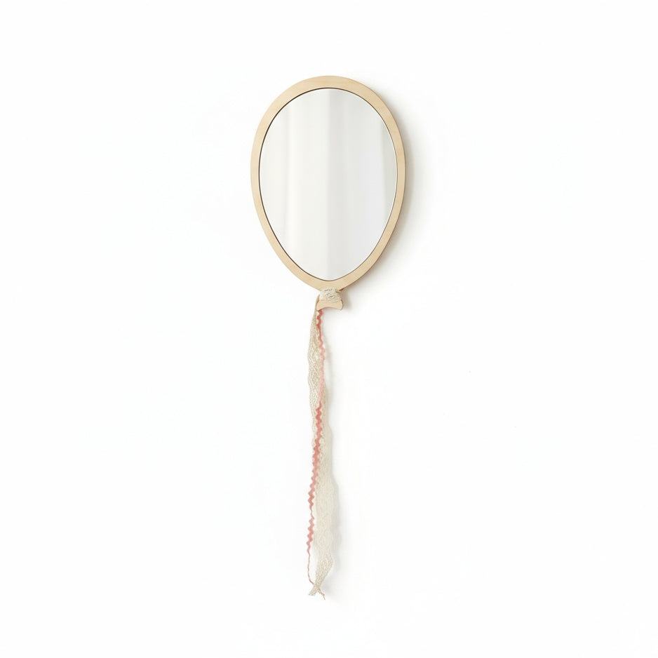Globo de madera dorado - Espejo