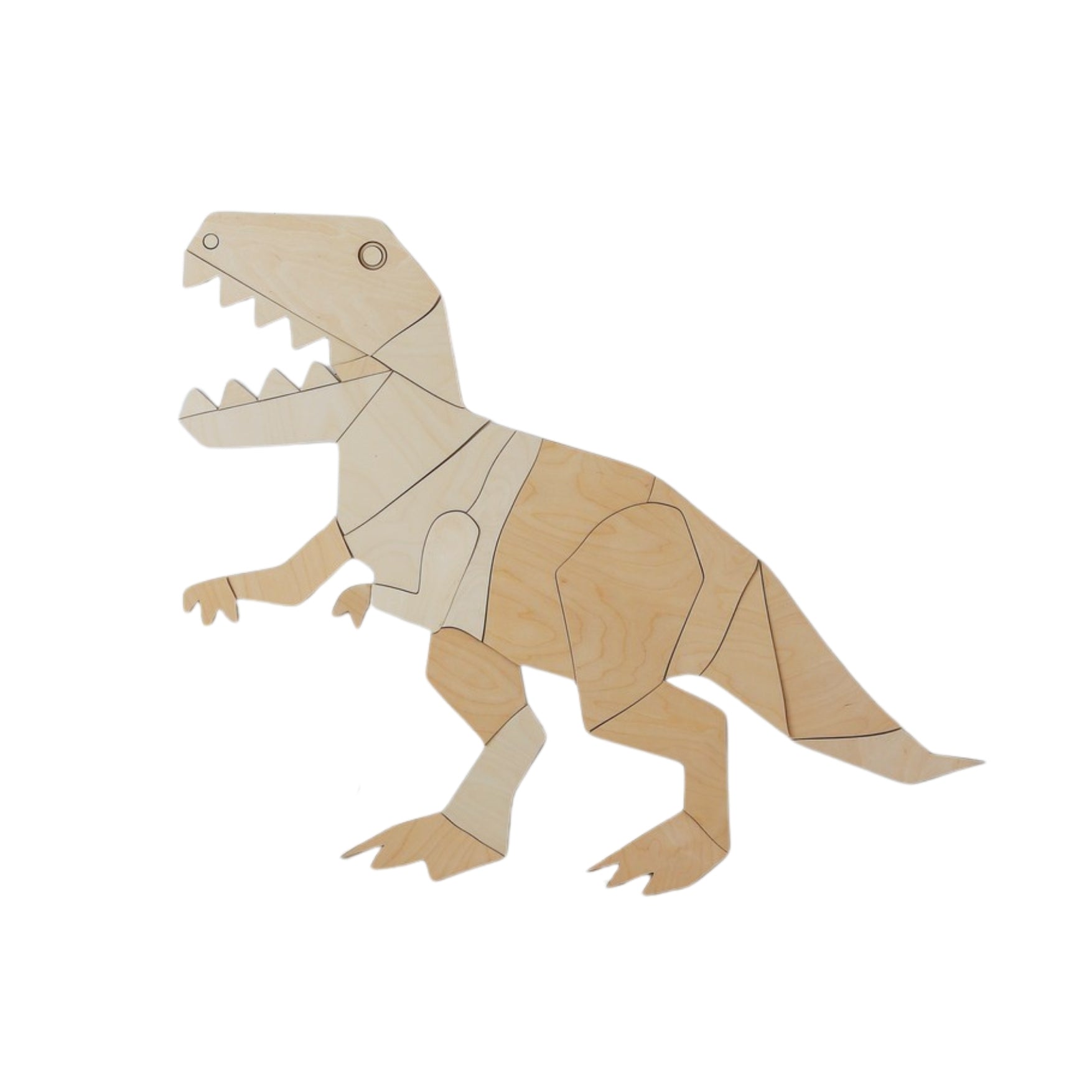 Dinosaurio T-Rex de madera – Decoración de pared